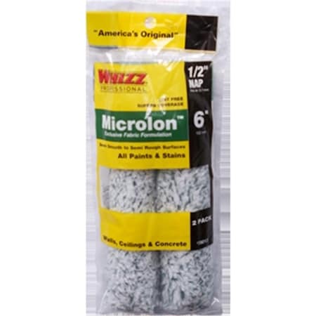 WHIZZ 78013 6 in. Microlon 0.5 in. Nap Mini Roller, 2PK 732087780130